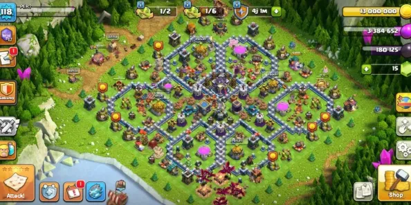 COC198 Max TH15, King 47, Queen 51, Minion Prince 30, Warden 30, Royal Champion 10, BH5, 5 Builders, Medium Defense, Medium Spells, Hero Equipment 